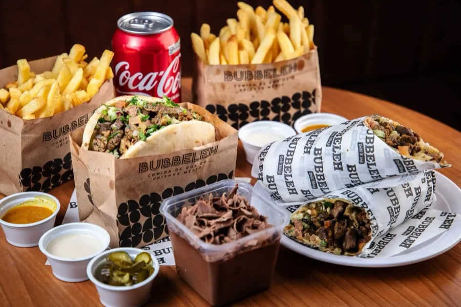 Combo 2 shawarmas + 2 batatas do Bubbeleh
