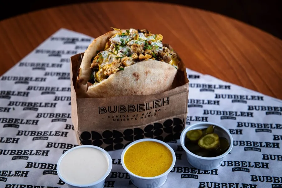Shawarma de frango do Bubbeleh